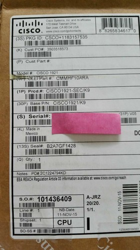 Router di sicurezza CISCO1941-HSEC+/K9 1941 nuovo scatola aperta (compriamo e vendiamo Cisco) - Foto 1 di 2