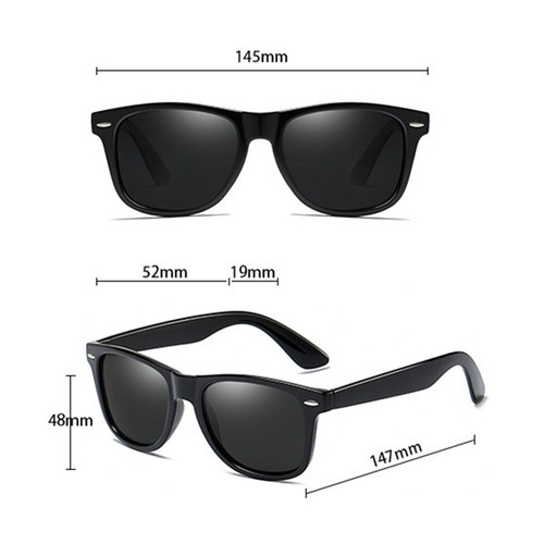2025 Square Frame Polarized Sunglasses Driving Mens Designer Retro Eyewear - Picture 9 of 12