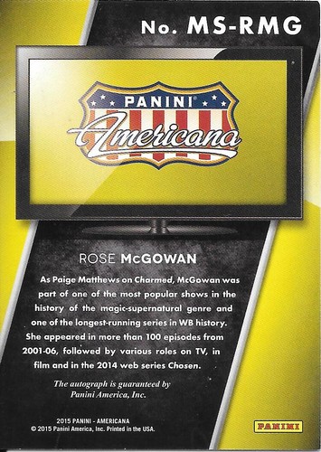 Rose McGowan On The Tube #MS-RMG Signed Card2 - Bild 2 von 2