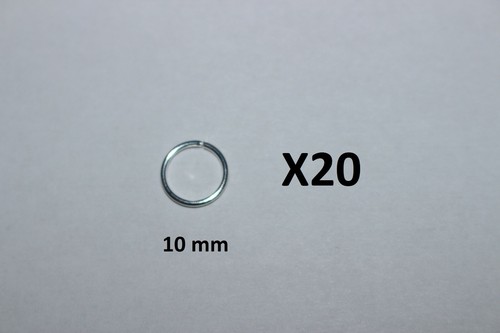 120 einfache versilberte Verbindungsringe 6 verschiedene Durchmesser 10, 8, 7, 6, 5, 4mm - Bild 2 von 7