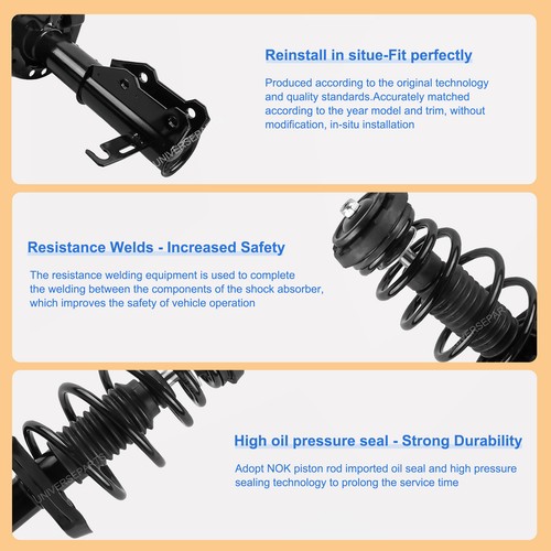 2X/ Set Front Suspension Kits Shock Struts For 2013- 2016 Dodge Dart 1.4L 2.0L - Picture 6 of 12