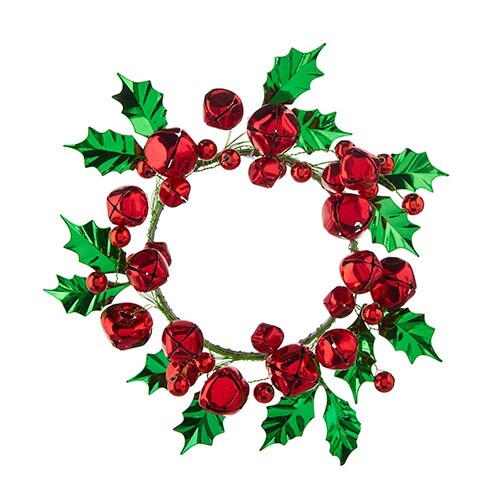 RAZ Imports 8"" Jingle Bells Kerzenring/Mini-Kranz ~~ Urlaub Must-Have - Bild 1 von 1