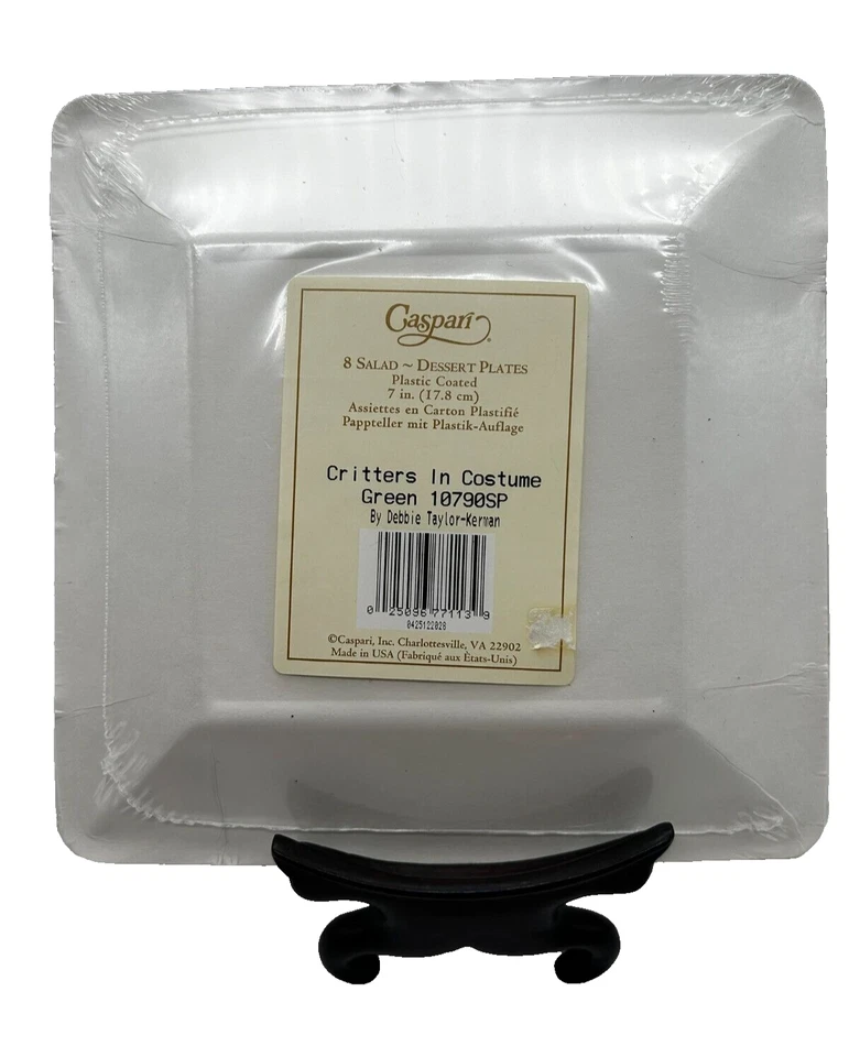 Caspari Critters en Disfraz Halloween Postre Papel Platos Servilletas Gatos Perros Lote Foto 3 de 4