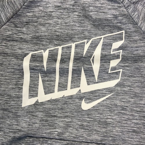 Nike Therma Fit Men's XL Grey Pullover Training Hoodie Spellout Logo - Picture 2 of 8