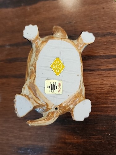 Vintage OTAGIRI OMC Japan Keramik Schildkröte Figur Schildkröte Terrapin realistisch - Bild 5 von 5