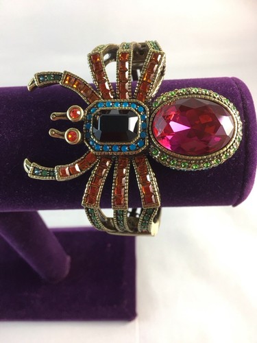 HEIDI DAUS "Heidi Long Legs" Spider Multi-color Cuff Bracelet ~ M/L - Picture 2 of 7