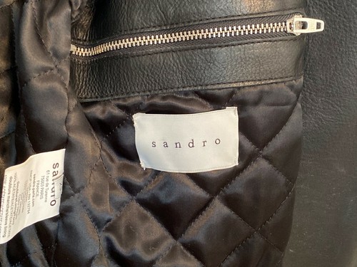 Sandro Biker Leather Jacket Mens XS - Picture 5 of 5