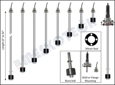 Fuel diesel oil float switch liquid level sensor SS Buna NO/NC 2"-32" M10/flange