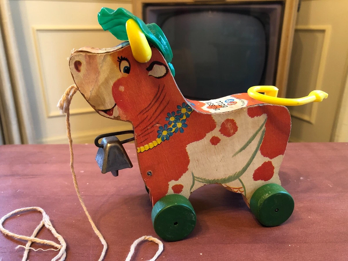Fisher price cow store pull toy