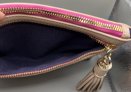 Spartina 449 CALHOUN Morgan Wristlet Wallet Leather Blue & Pink - Picture 11 of 15