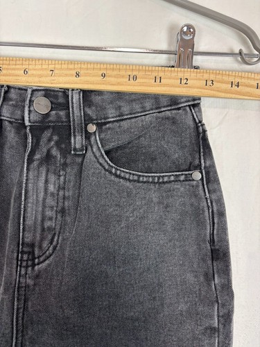 Miss Shop Womens Jeans Black Size 8 High Rise Tapered Rigid Streetwear Denim - Picture 5 of 8