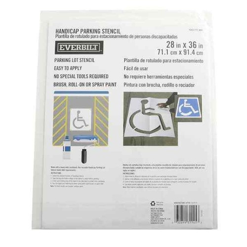 30 In. X 36 In. Handicap Parking Lot Stencil - Picture 2 of 2