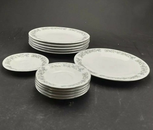 Dynasty Fine China Elegance 6er Set 10,5"" Essteller und 6 6"" Teetassenuntertassen - Bild 2 von 10
