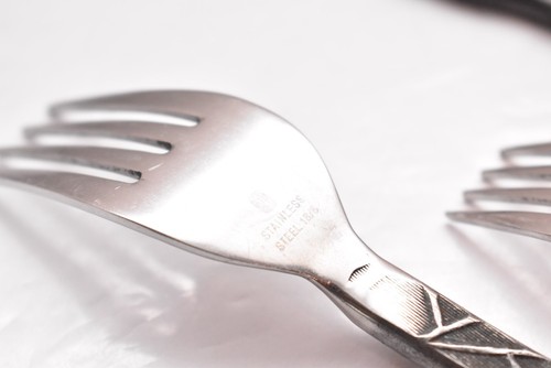 New Wave Gourmet Impostazioni Cucchiai Acciaio Forgiato Forchette Coltello Posate Assortite 6 pz - Foto 10 di 16
