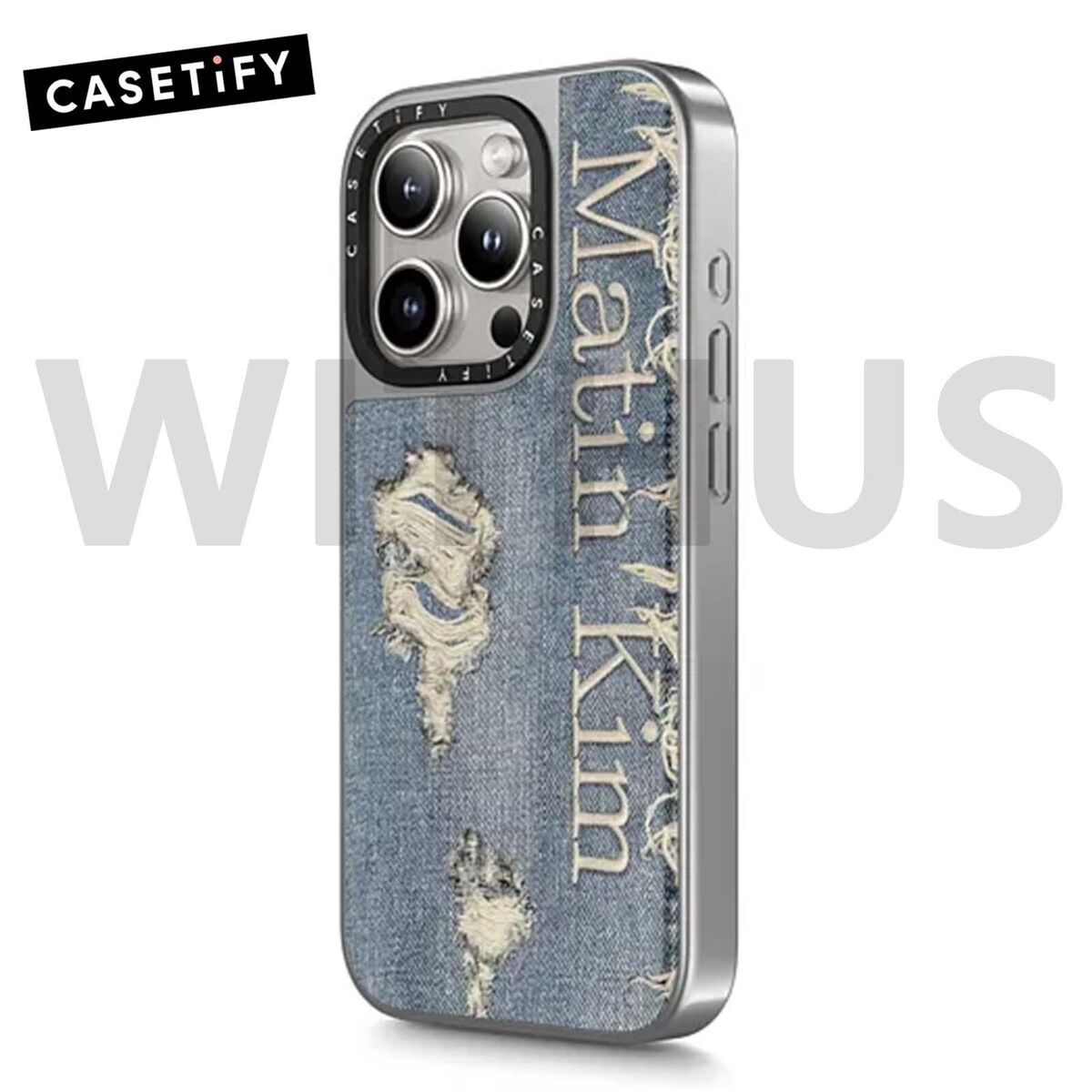 CASETiFY x Matin Kim iPhone 15 Pro Destroyed Denim Magsafe CASETiFY x Matin Kim iPhone 15 Pro Destroyed Denim Magsafe