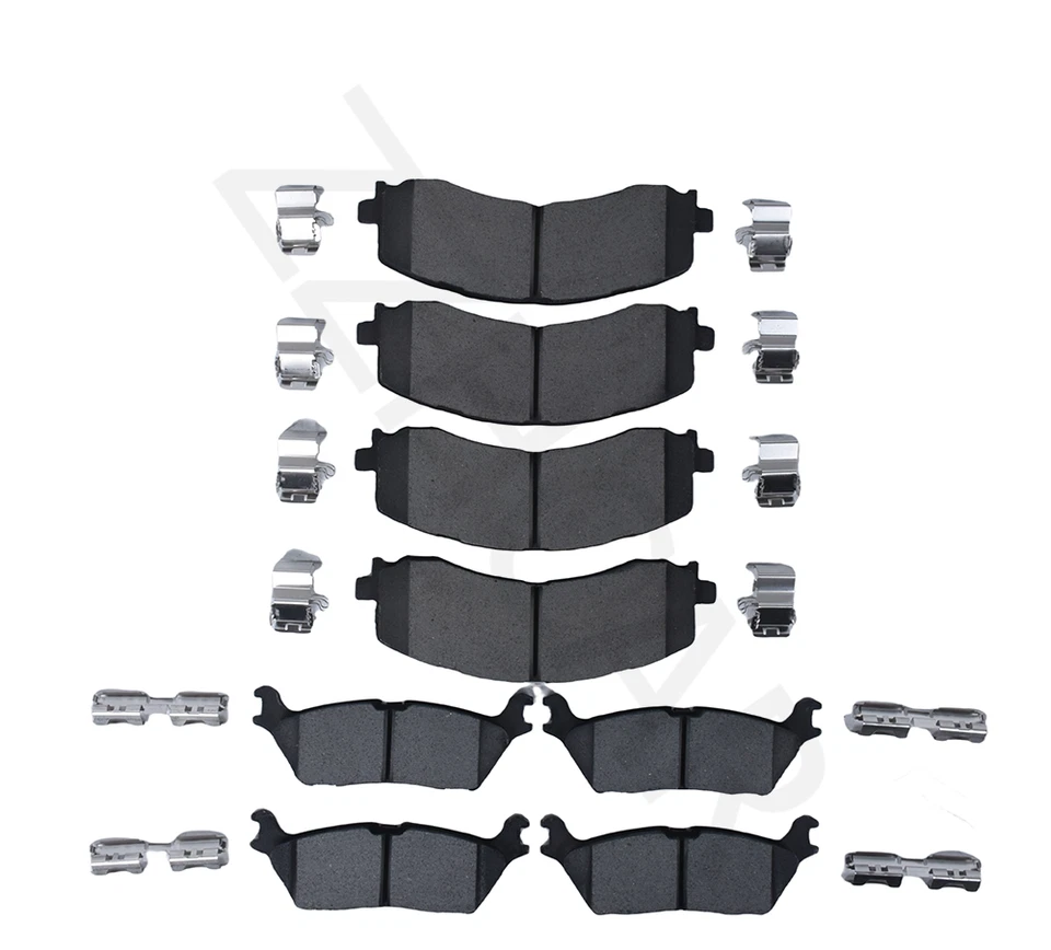New For Ford F150 2021-2024 Front Ceramic Disc Brake Pads + Rear Ceramic Pads - Image 2 of 4