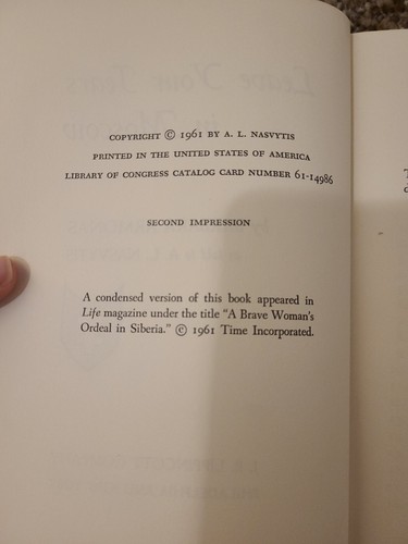 Leave Your Tears in Moscow - Barbara Armonas (1961, Hardcover 2nd printing) DJ - Imagen 11 de 11