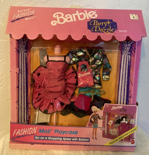 BARBIE Fashion Mall Playcase Party Dazzle Shop Mattel 3089 NRFB Vintage 1991 New