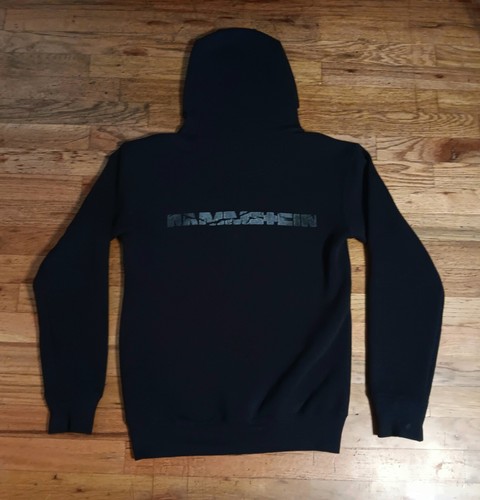 00s Rammstein Big Logo Hoodie Industrial Metal Germany heavy guitar keyboard - Picture 7 of 7