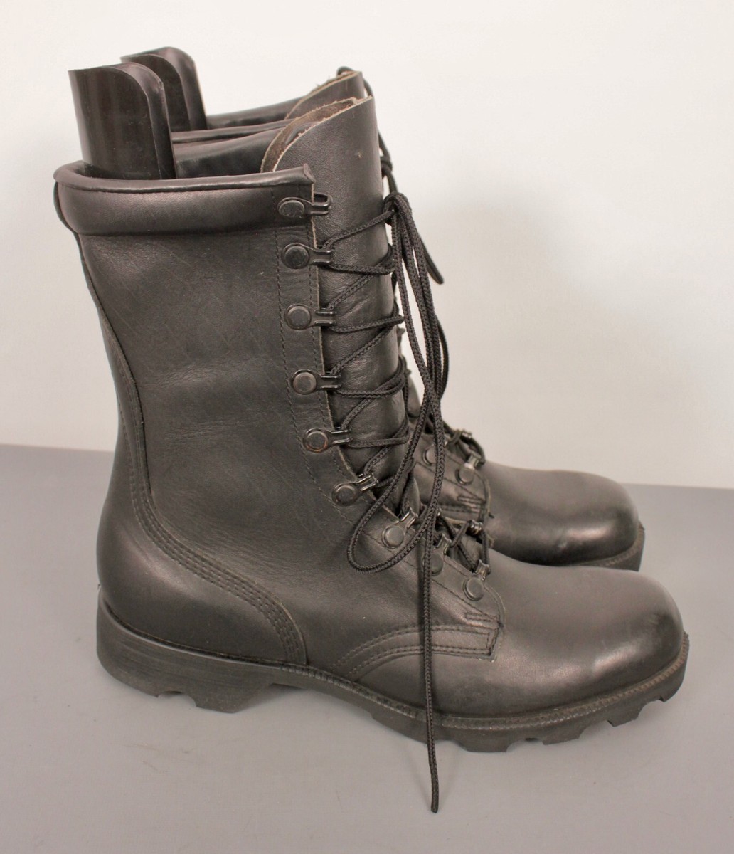 Men's NOS 1980s US Army Black Leather Combat Boots Sz 8 NR Men's NOS 1980s US Army Black Leather Combat Boots Sz 8 NR