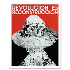 Propaganda Political Revolution Build Nicaragua Sandinista 12X16 Framed Print