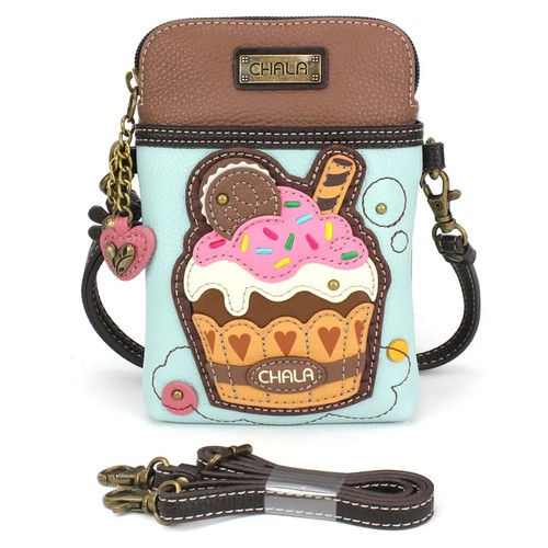 Chala Cell Phone Crossbody Bag * Cupcake/ Blue * 827CC1 ** NEW 827 - Picture 4 of 10