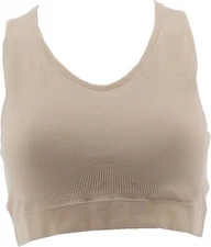 AnyBody Rib Knit Seamless Cozy Lounge Bralette Set 2 White Pearl 3X NWOT (230)