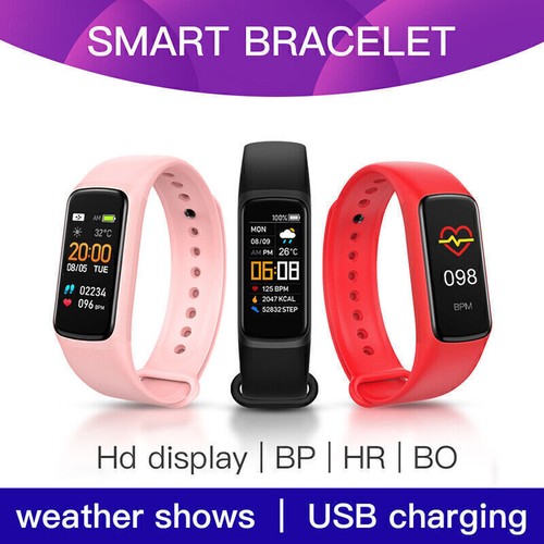Women Men Casual Smart Fitness Band Pedometer Watch Heart Rate Monitor Bracelet - Zdjęcie 10 z 15