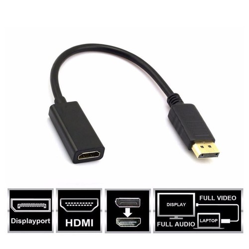 Adaptador Convertidor DP (DisplayPort) Macho a HDMI Hembra compatible 4K - Imagen 2 de 4