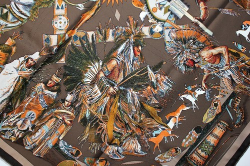 Hermes Seidenquadrat Les danses des Indians 90 cm - Bild 5 von 11