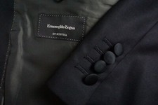 Ermenegildo Zegna Two Button Roma 2 Pc Full Tuxedo Jacket Pants Wool Sz 46R