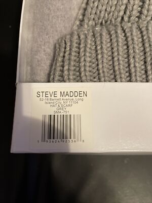 STEVE MADDEN women's hat & scarf set In Grey | eBay