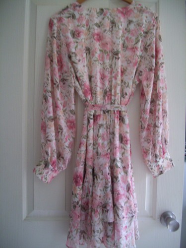 Gorgeous Forever New Floral Dress Size 16 EC Pink Green White Lined - Picture 2 of 4
