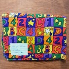 Thin Wale Corduroy Bright Alphabet/Number Fabric