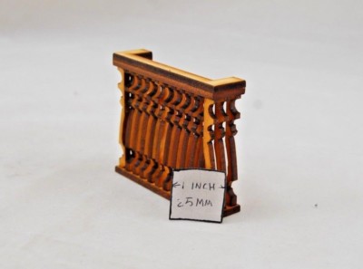 Balcony dollhouse miniature 1:12 scale USA made #2505