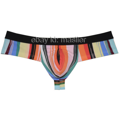 Men's Flowery Bulge Boxer Daring Underwear Shiny Less Coverage Cheeky Bikini - Picture 10 of 17