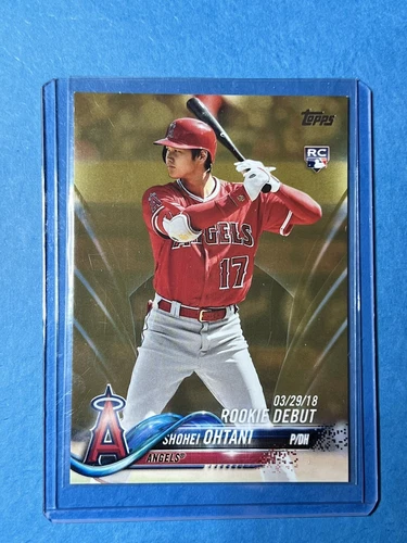Shohei Ohtani 2018 Topps Update Rookie Debut Gold RC #285  - 1695/2018 -