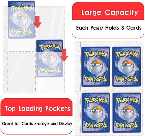 Leather Pokemon Cards Binder Album Book Game Card Collectors Portfolio 400 Slots - Picture 6 of 11