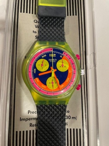 Vintage Swatch Watch Grand Prix  SCJ101 1991 (Chrono function not working) - Picture 5 of 11