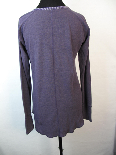 Lululemon Shirt Women  Purple Striped Long Sleeve Thumbhole Reversible B-95 - Photo 4/7