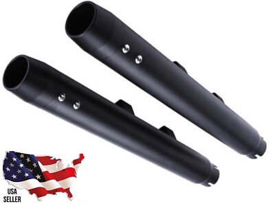 Black SLIP ON Mufflers Harley Sportster Forty Eight Iron SuperLow Super Low 1200