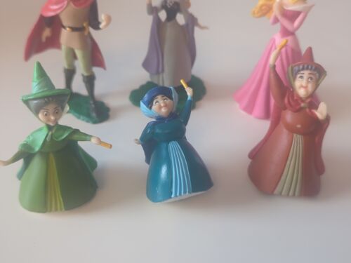 Lot De 7 Figurines La Belle Au Bois Dormant Disney Sleeping Beauty - Imagen 3 de 6