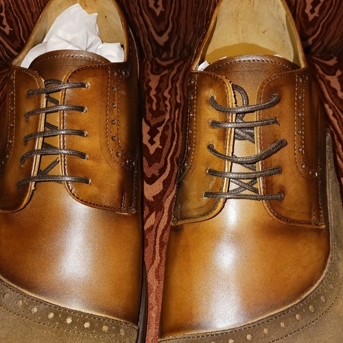 TAFT GLADIATOR OXFORD Brown Leather Dress Man's Sz 47 (?13) - Picture 6 of 18