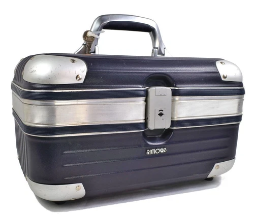 RIMOWA Limbo 814.38 Beauty Case Night Blue Luggage w/ Lock Travel Cosmetic Bag - Picture 4 of 11