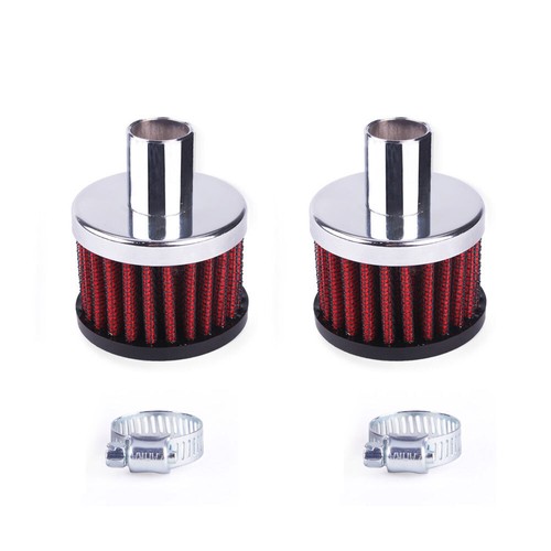 2pcs Car Cold Air Intake Filter Tool Kit Red Auto Interior Accessories Universal - Foto 3 di 12