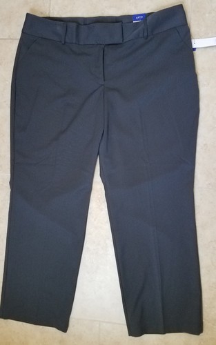 Apt 9 Trousers Women Plus 22W Midrise Dress Pants Pinstrip Grey Casual OfficeNEW - Picture 2 of 5