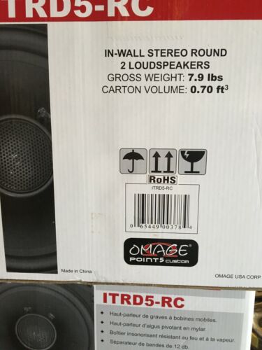 Omage ITRD5-RC In-Wall Stereo Round Loudspeaker - PAIR - Picture 2 of 2