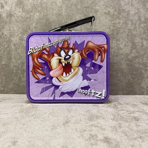 Tazmanian Devil Purple Tin Mini Lunch Box TAZ Novelty Collectible - Picture 7 of 10