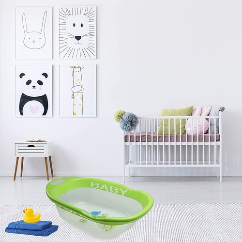 LuvLap Fun Club Baby Bath Tub For Infants With Anti Slip Transparent Base - Picture 3 of 5