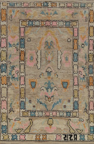 Vegetable Dye Handmade Oushak Turkish Bedroom Area Rug Wool Carpet 5x8 ft - Picture 1 of 19